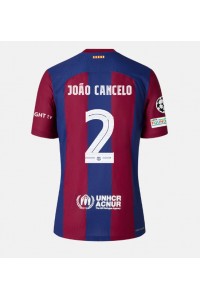 Barcelona Joao Cancelo #2 Jalkapallovaatteet Kotipaita 2023-24 Lyhythihainen